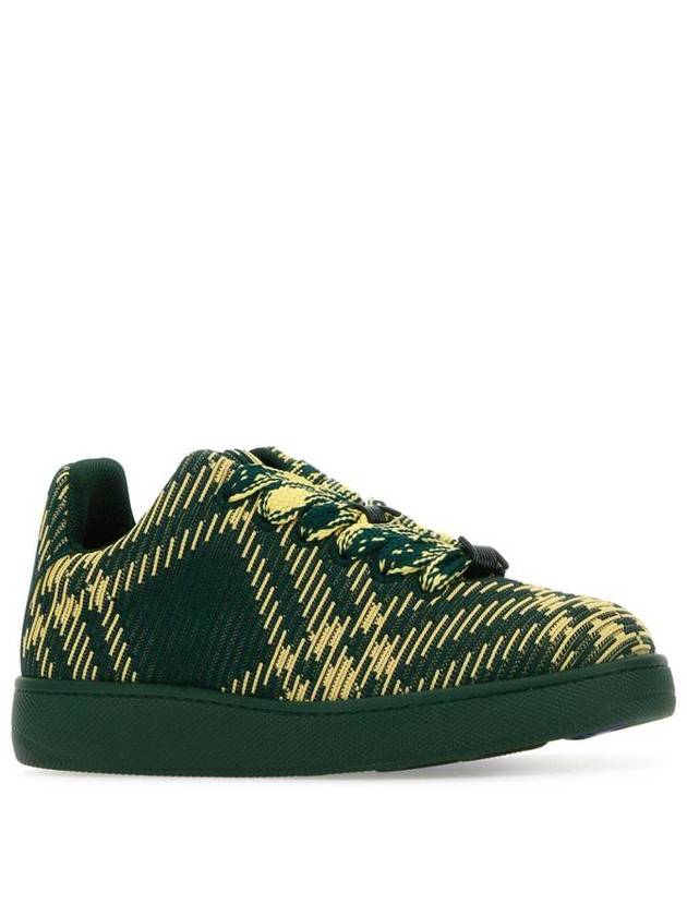 Burberry Check Square Toe Low Top Sneakers Green