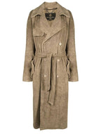 Balenciaga Terry Belted Trench Coat Green