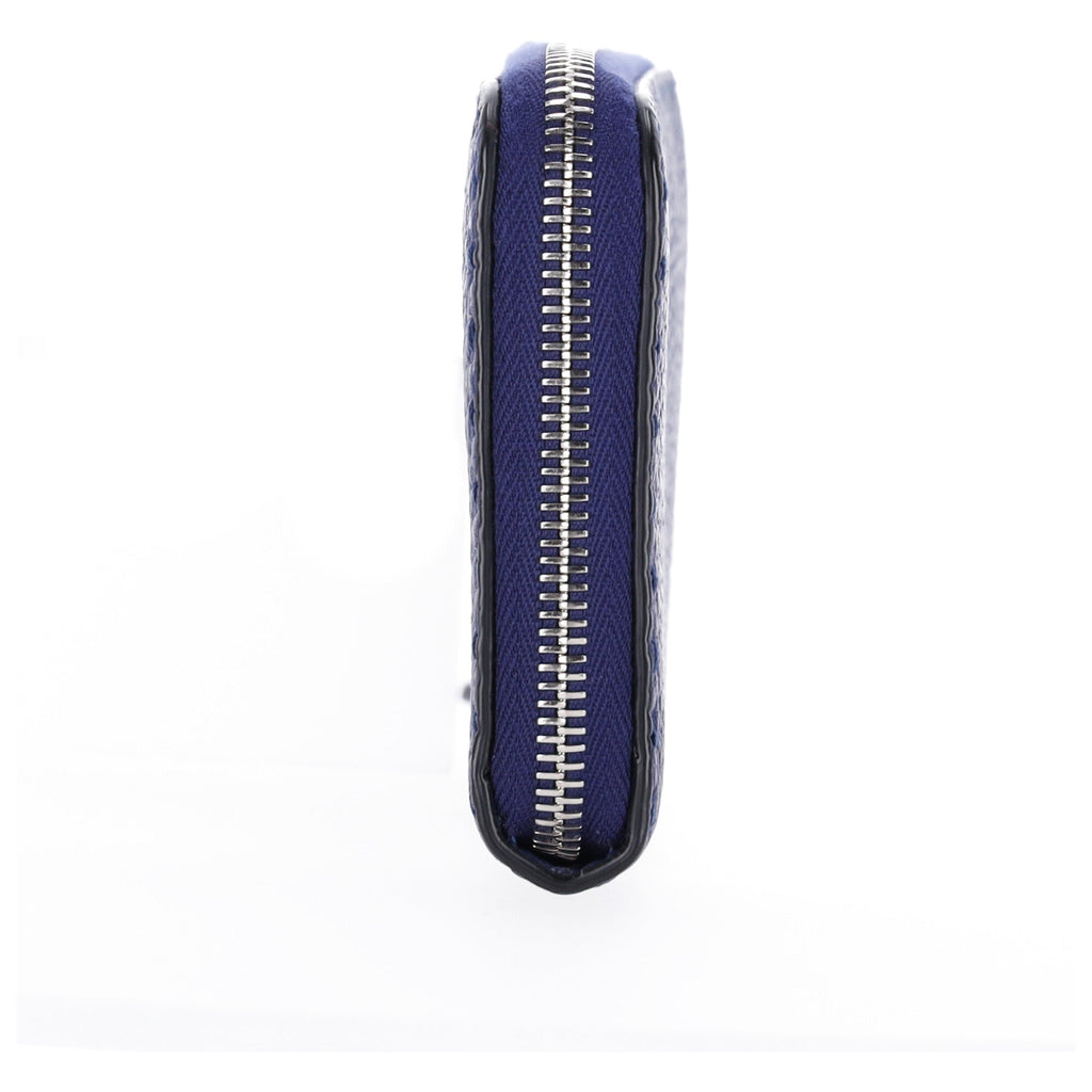 Fendi Zipped Wallet in Blue Leather