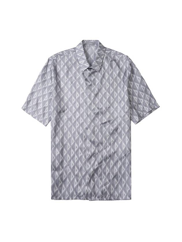 CD Diamond Silk Twill Short Sleeved Shirt Deep Grey Dior