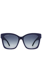 Balenciaga BB Temple Cat Eyes Sunglasses Blue