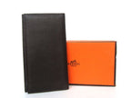 Hermes Wallet H2007 Ladies Cow Leather Coffee