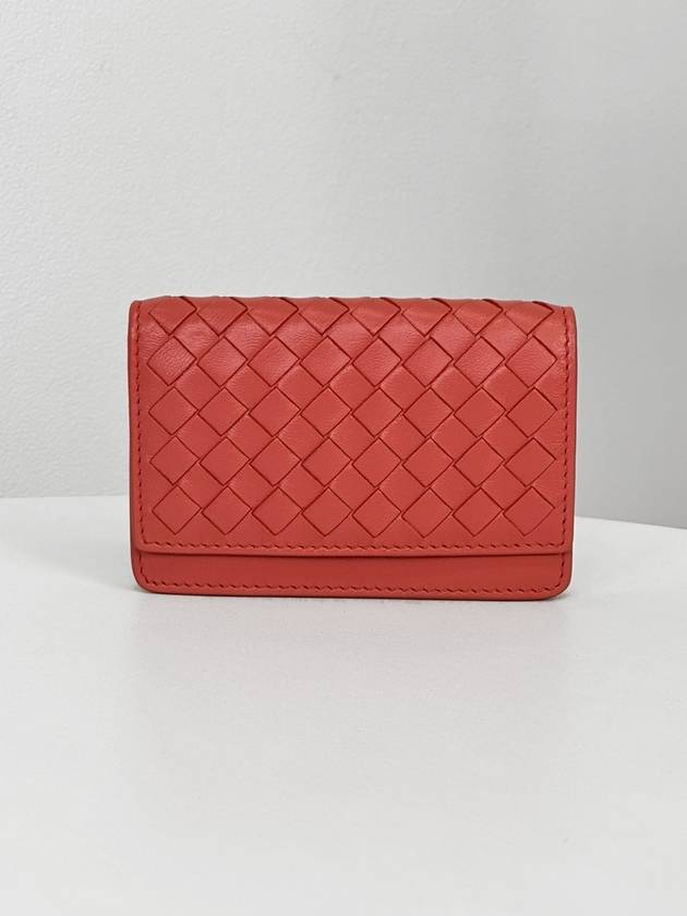 Bottega Veneta Apricot Intrecciato Card Wallet 2VBVW26296