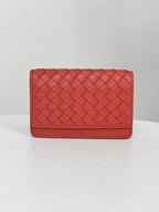 Bottega Veneta Apricot Intrecciato Card Wallet 2VBVW26296
