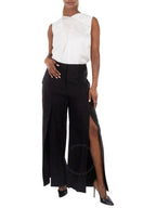 Burberry Burberry Wide-Leg Slit-Detail Trouser, Brand Size 8 (US Size 6)