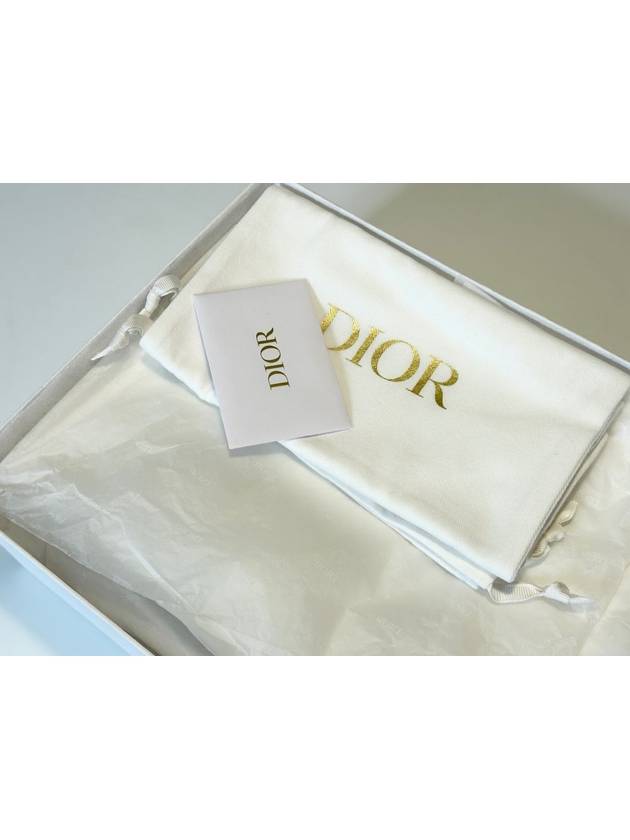 Every-D Embossed Lambskin Slippers White Dior