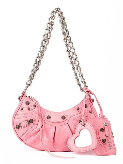Balenciaga Women's Le Cagol XS Chain Shoulder Bag Pink