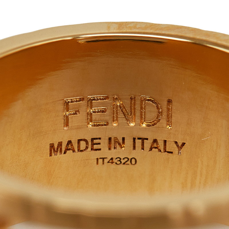 Fendi Wide Band Ring Gold Plated Size 14