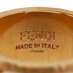 Fendi Wide Band Ring Gold Plated Size 14