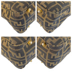 Fendi Zucca Canvas Leather Handbag