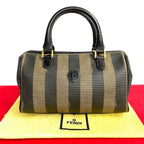 FENDI Boston Duffel bag leather black