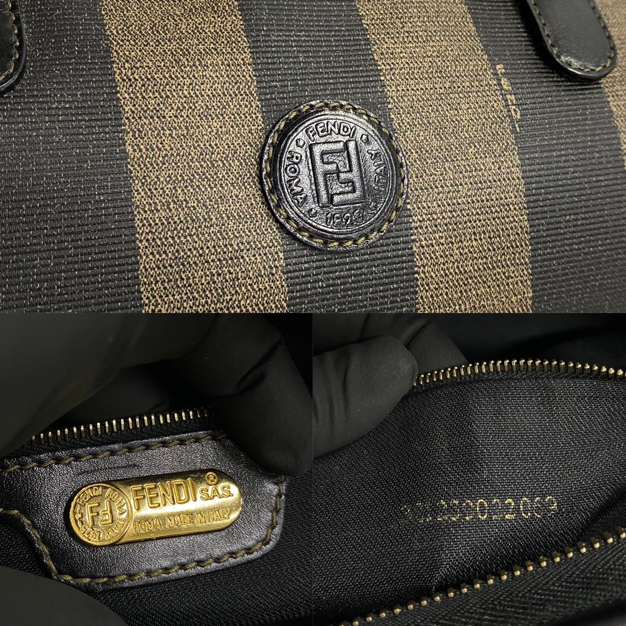FENDI Boston Duffel bag leather black