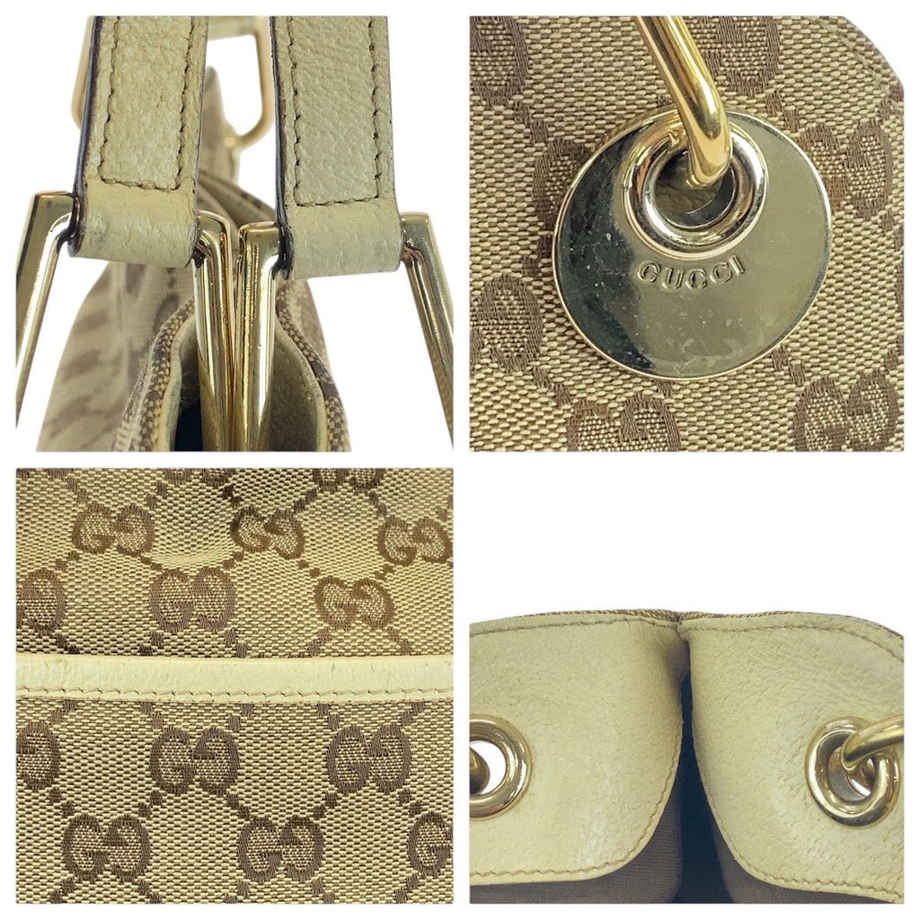 Gucci GG Canvas/Leather 2way Tote Bag 121023