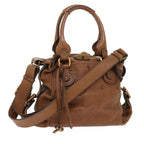 Chloe Paddington Shoulder Bag Leather Brown 04-06-53 50196
