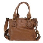 Chloe Paddington Shoulder Bag Leather Brown 04-06-53 50196