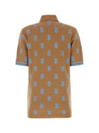 Burberry Monogram Short Sleeve Polo Shirt Camel