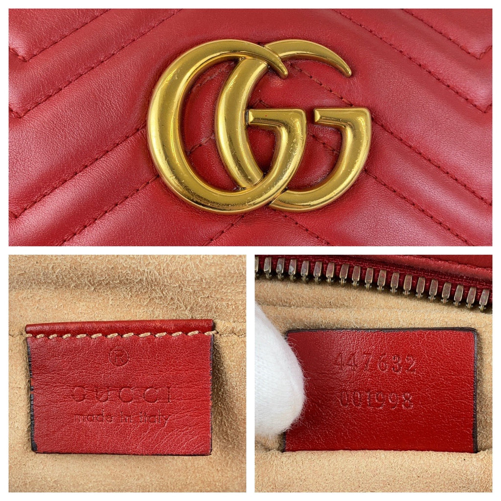 Gucci GG Marmont Leather Chain Shoulder Bag