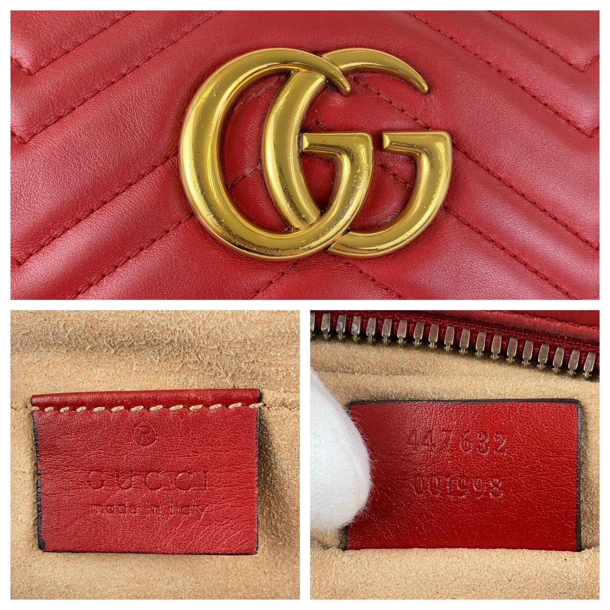 Gucci GG Marmont Leather Chain Shoulder Bag