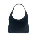Gucci Hobo Canvas Patent Leather Shoulder Bag