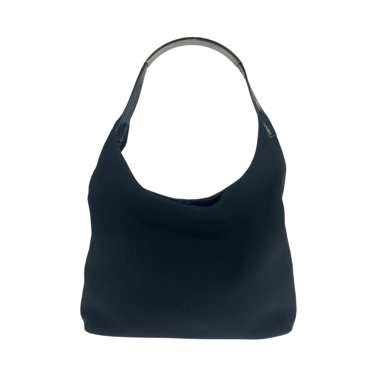 Gucci Hobo Canvas Patent Leather Shoulder Bag
