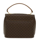CELINE Macadam Canvas Hand Bag PVC Leather Brown  50557
