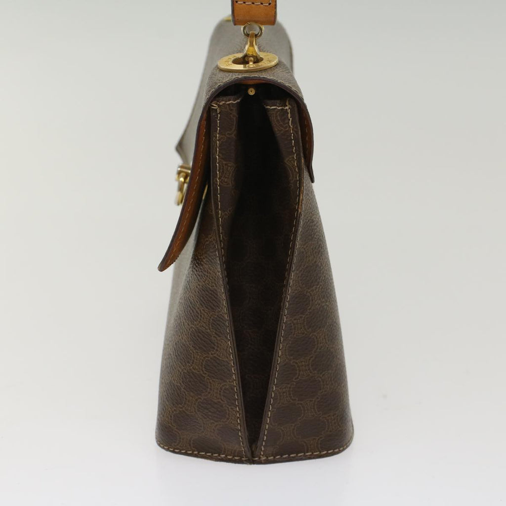 CELINE Macadam Canvas Hand Bag PVC Leather Brown  50557