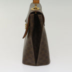 CELINE Macadam Canvas Hand Bag PVC Leather Brown  50557