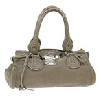 Chloe Paddington Shoulder Bag Leather Gray 01-08-51-5191 50607