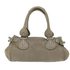 Chloe Paddington Shoulder Bag Leather Gray 01-08-51-5191 50607