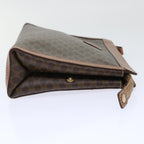 CELINE Macadam Canvas Clutch Bag PVC Leather Brown  50614