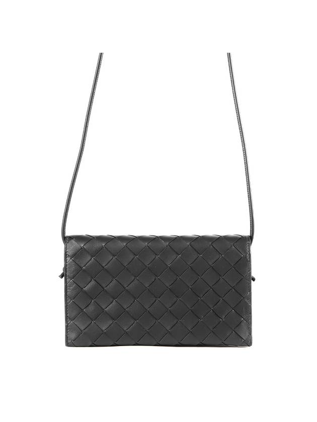 Bottega Veneta Intrecciato Leather Shoulder Bag Black