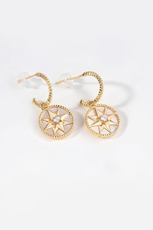 DIOR LUCKY STAR GOLD MOP EARRINGS