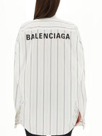 Balenciaga Shirt 725395 TOM06 9167 WHITE NAVY