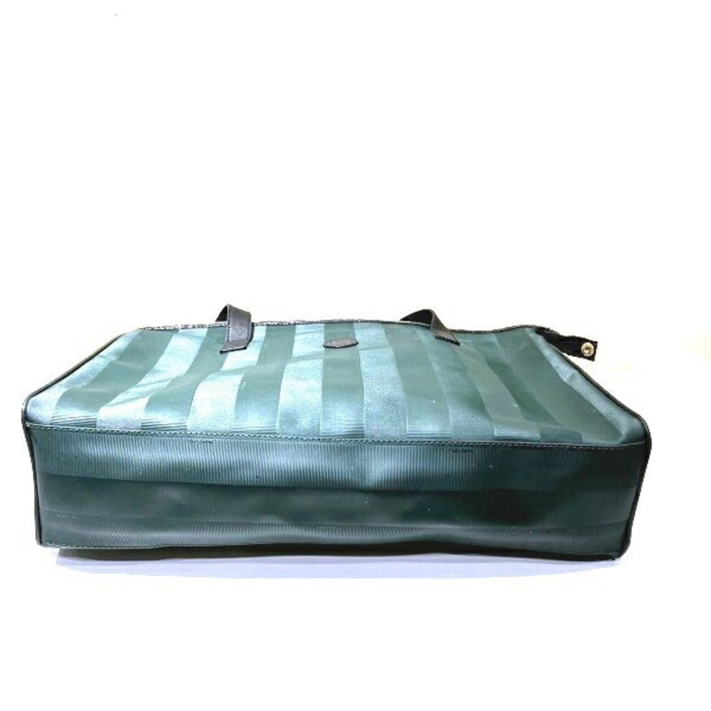 Fendi Pequin   Leather Pvc Shoulder Bag Tote Bag ()