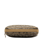 Saint Laurent YSL Logo Zillaf Clutch  Bag Pouch Grey Beige PVC Leather  Saint Laurent