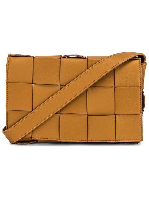 Bottega Veneta Intrecciato Cassette Cross Bag Caramel