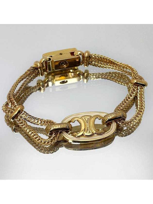 CELINE Gold Triomphe Chain Bracelet 4VCEA17110