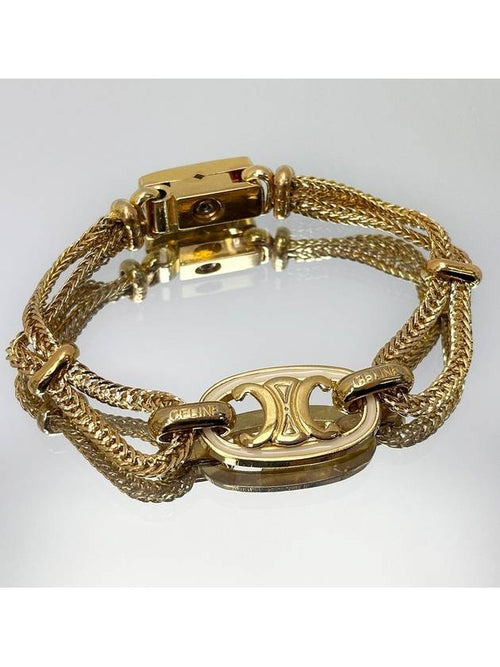 CELINE Gold Triomphe Chain Bracelet 4VCEA17110