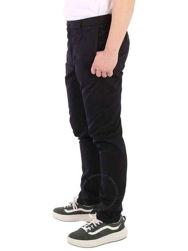 Burberry Slim Fit Cotton Chino Straight Pants Black