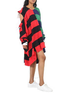 Burberry Burberry Striped Cotton Reconstructed Rugby Shirt Dress, Size One Size