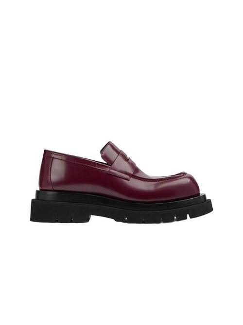 Bottega Veneta Lug Leather Loafers Jam