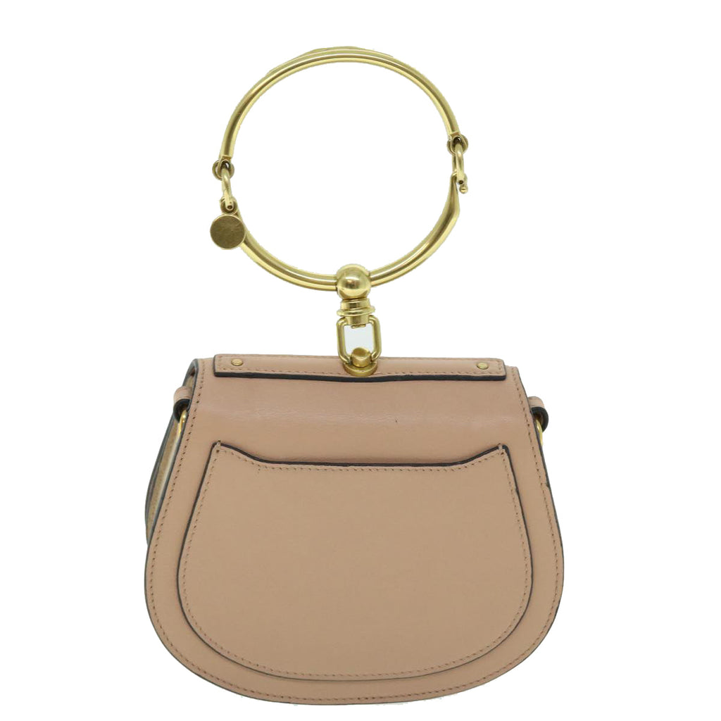 Chloe Small Bracelet Bag Hand Bag Leather 2way Beige 51030