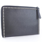 Fendi Leather Karlito Flat Clutch Bag