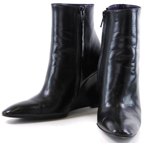 FENDI boots 604910 Calfskin black boots Women 36