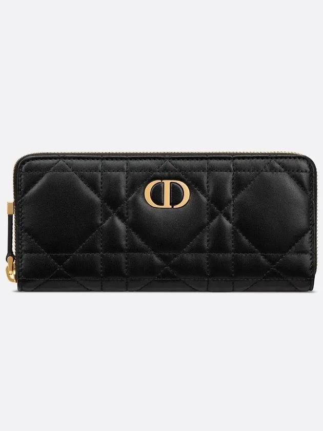 Miss Caro Voyageur Slim Long Wallet Black Dior