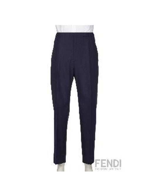 Fendi Wool Trousers Slacks Blue
