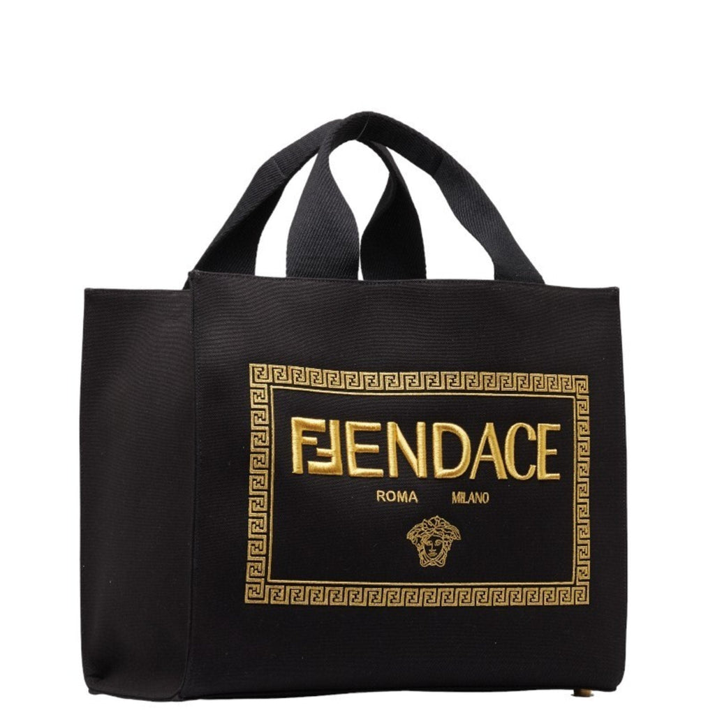 Fendi  yellow Canvas Shoulder Bag Tote Bag ()