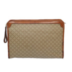 CELINE Macadam Canvas Clutch Bag Beige  51311