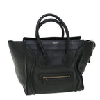 CELINE Luggage Mini Hand Bag Leather Black  51427