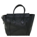 CELINE Luggage Mini Hand Bag Leather Black  51427